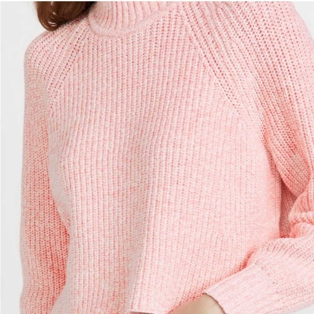 Club Monaco Pink Ribbed A-Line Knit Sweater